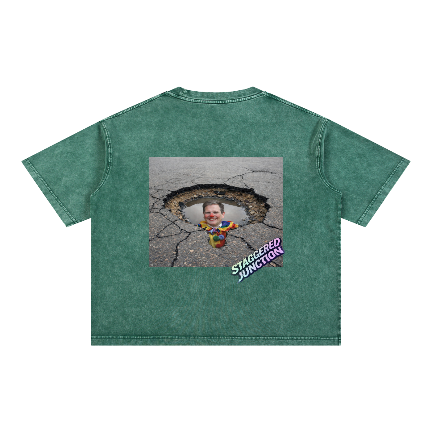 STARMER POTHOLE Mineral Wash Boxy Cotton T-Shirt