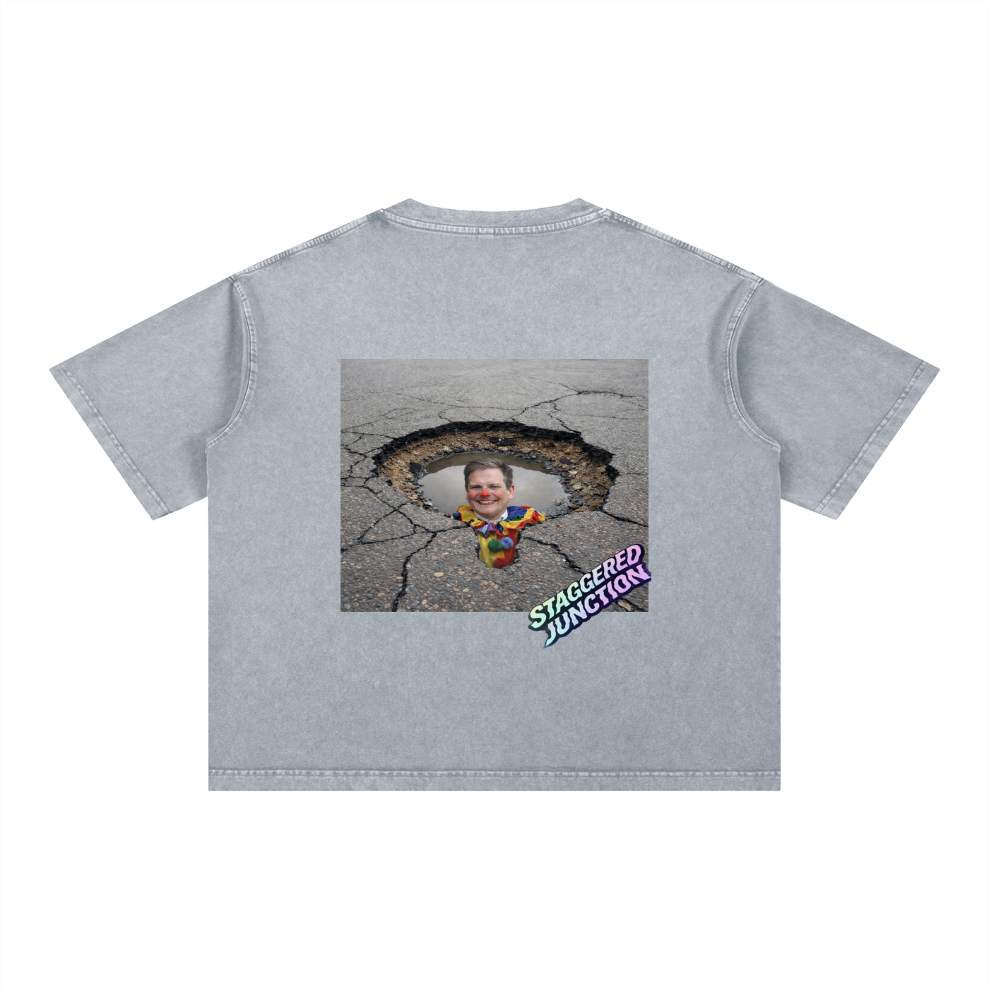 STARMER POTHOLE Mineral Wash Boxy Cotton T-Shirt
