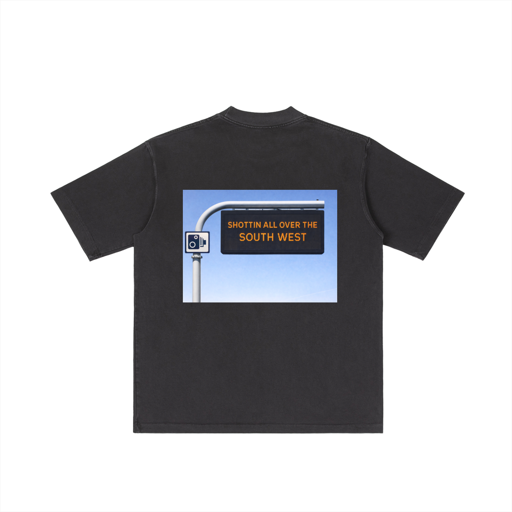 SHOTTIN Vintage Wash Drop Shoulder T-shirt