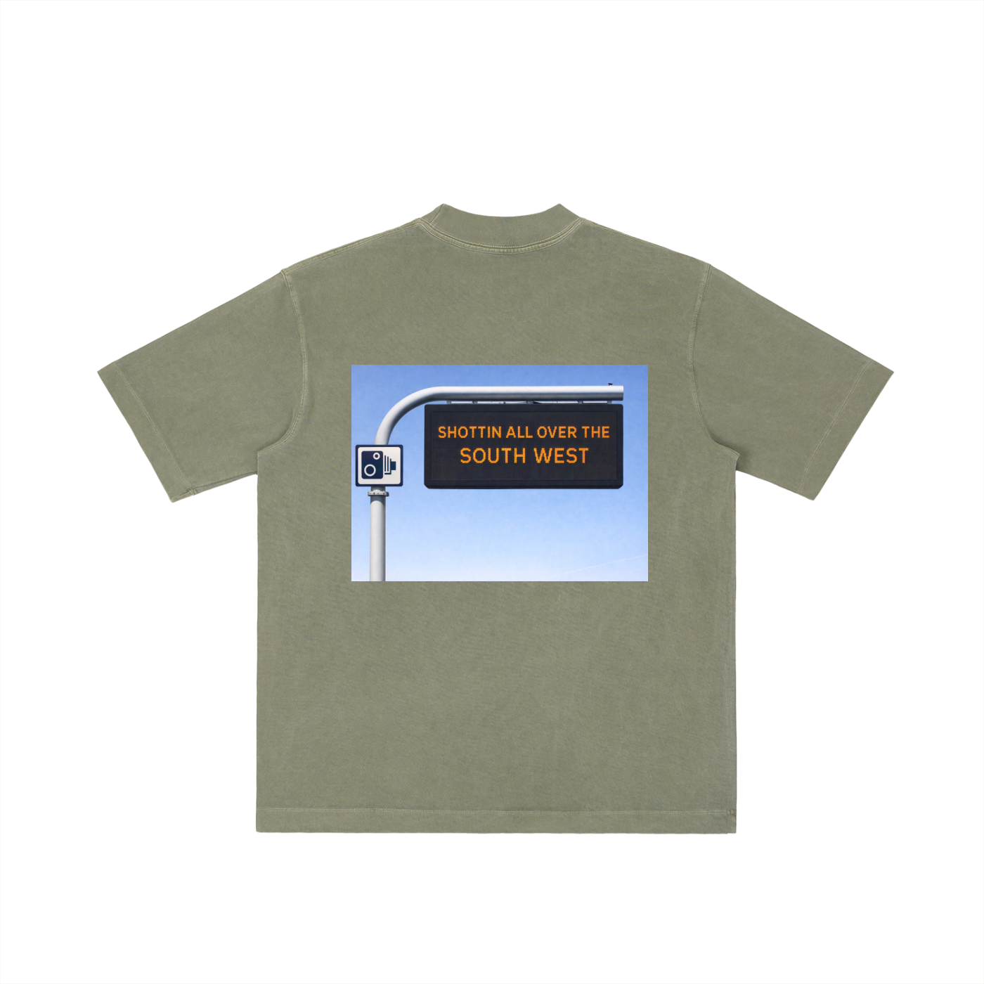SHOTTIN Vintage Wash Drop Shoulder T-shirt