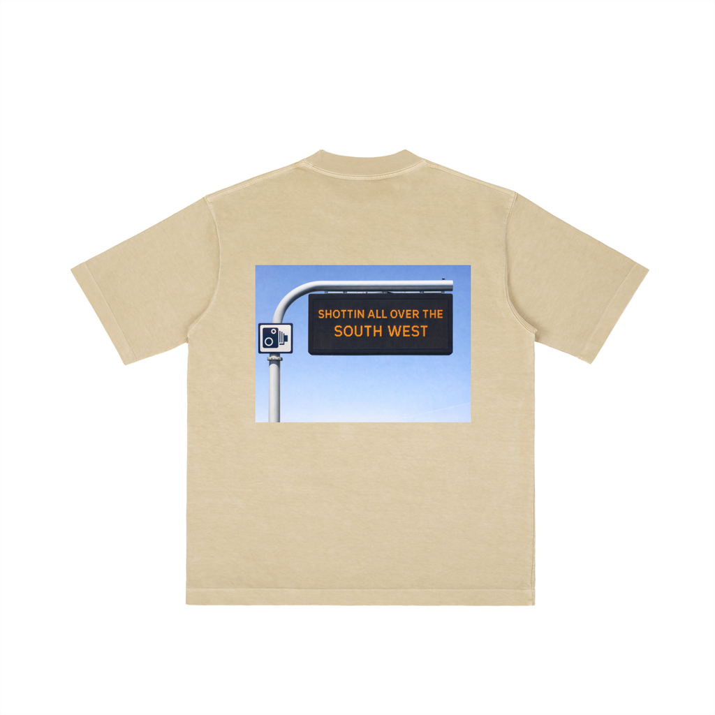 SHOTTIN Vintage Wash Drop Shoulder T-shirt