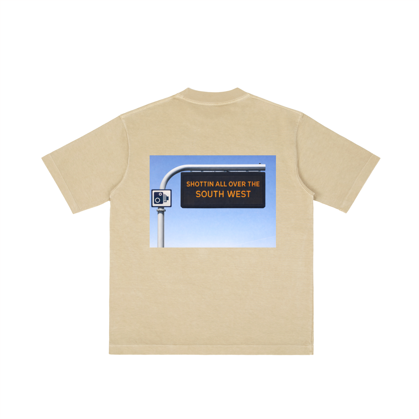 SHOTTIN Vintage Wash Drop Shoulder T-shirt