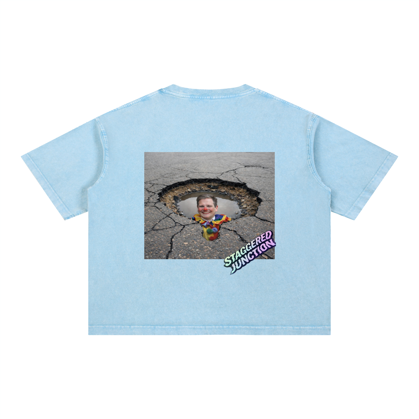 STARMER POTHOLE Mineral Wash Boxy Cotton T-Shirt