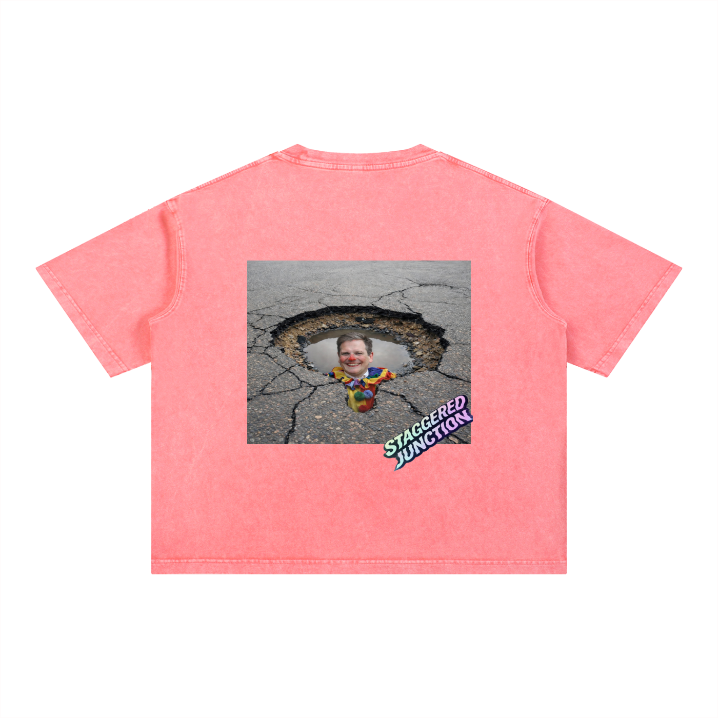 STARMER POTHOLE Mineral Wash Boxy Cotton T-Shirt