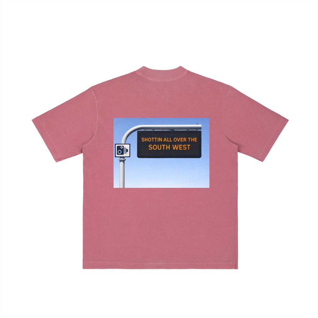 SHOTTIN Vintage Wash Drop Shoulder T-shirt