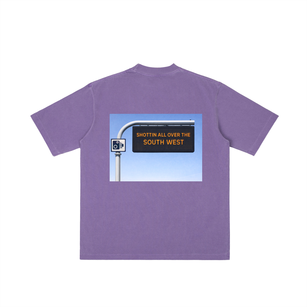 SHOTTIN Vintage Wash Drop Shoulder T-shirt