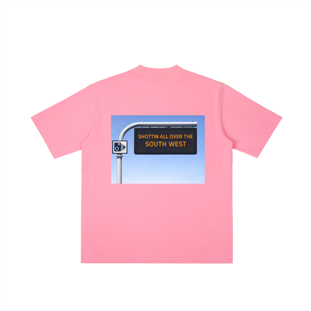 SHOTTIN Vintage Wash Drop Shoulder T-shirt