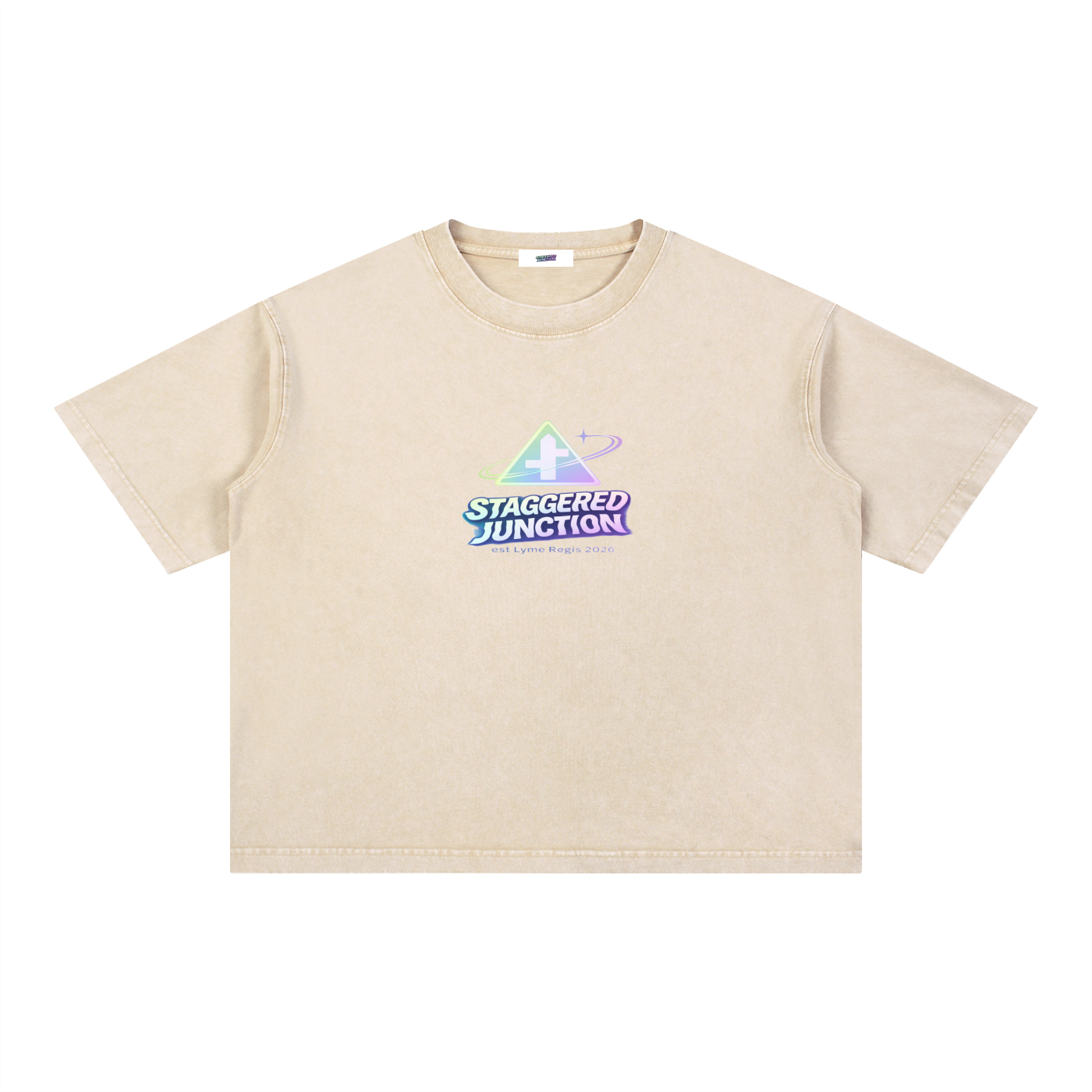 STARMER POTHOLE Mineral Wash Boxy Cotton T-Shirt