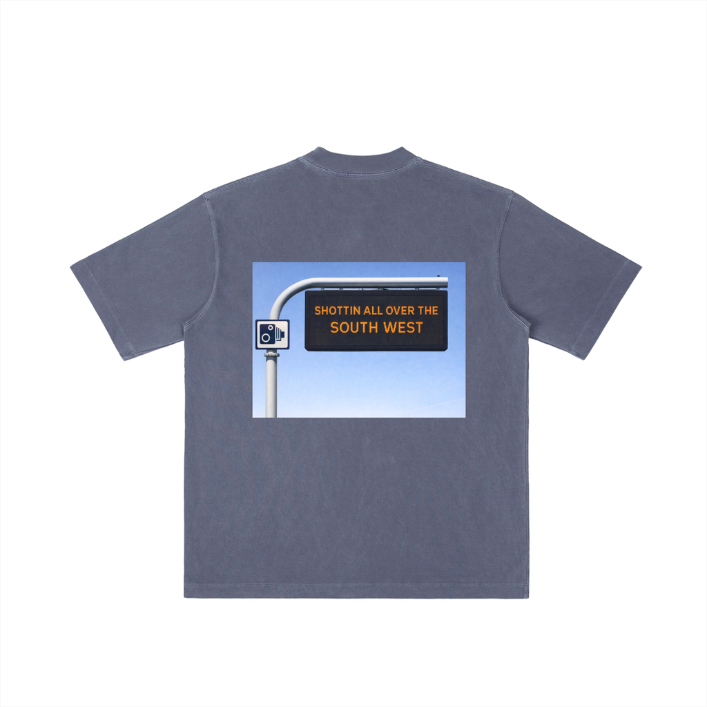 SHOTTIN Vintage Wash Drop Shoulder T-shirt